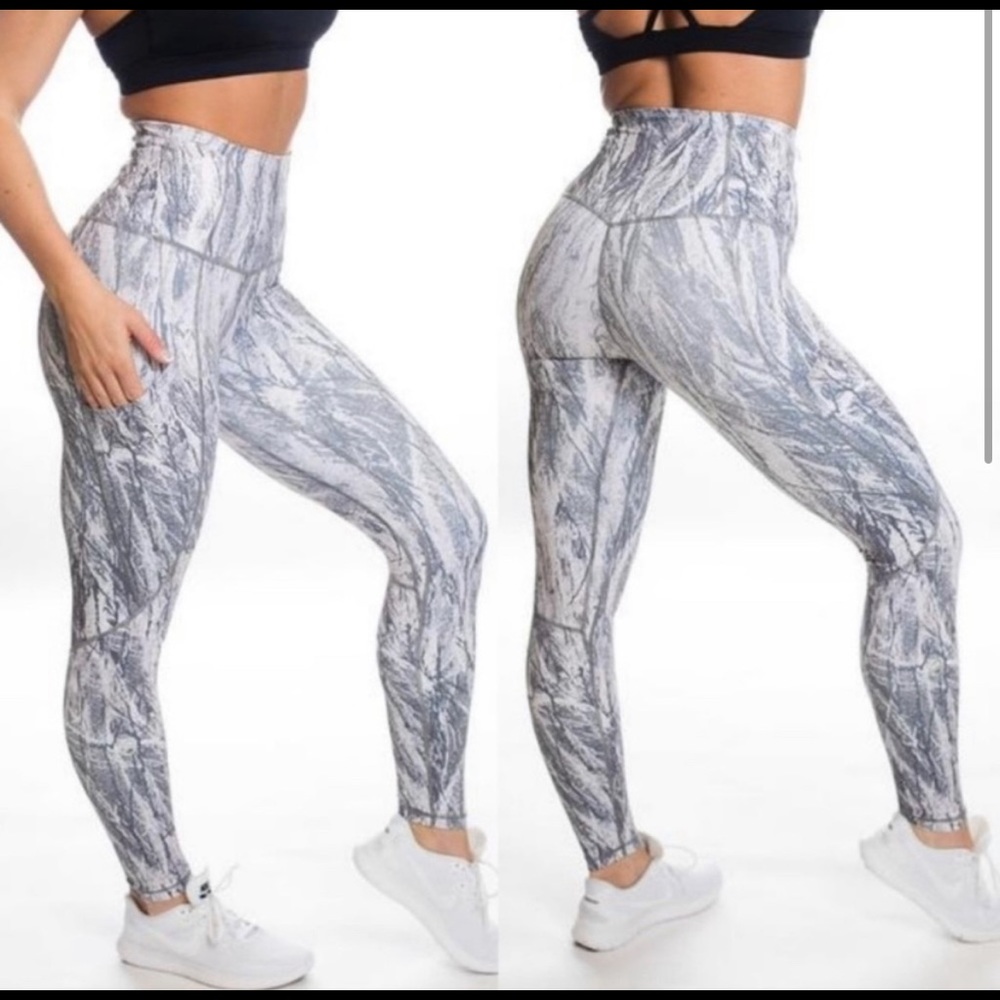P’tula chandre leggings medium gray and white